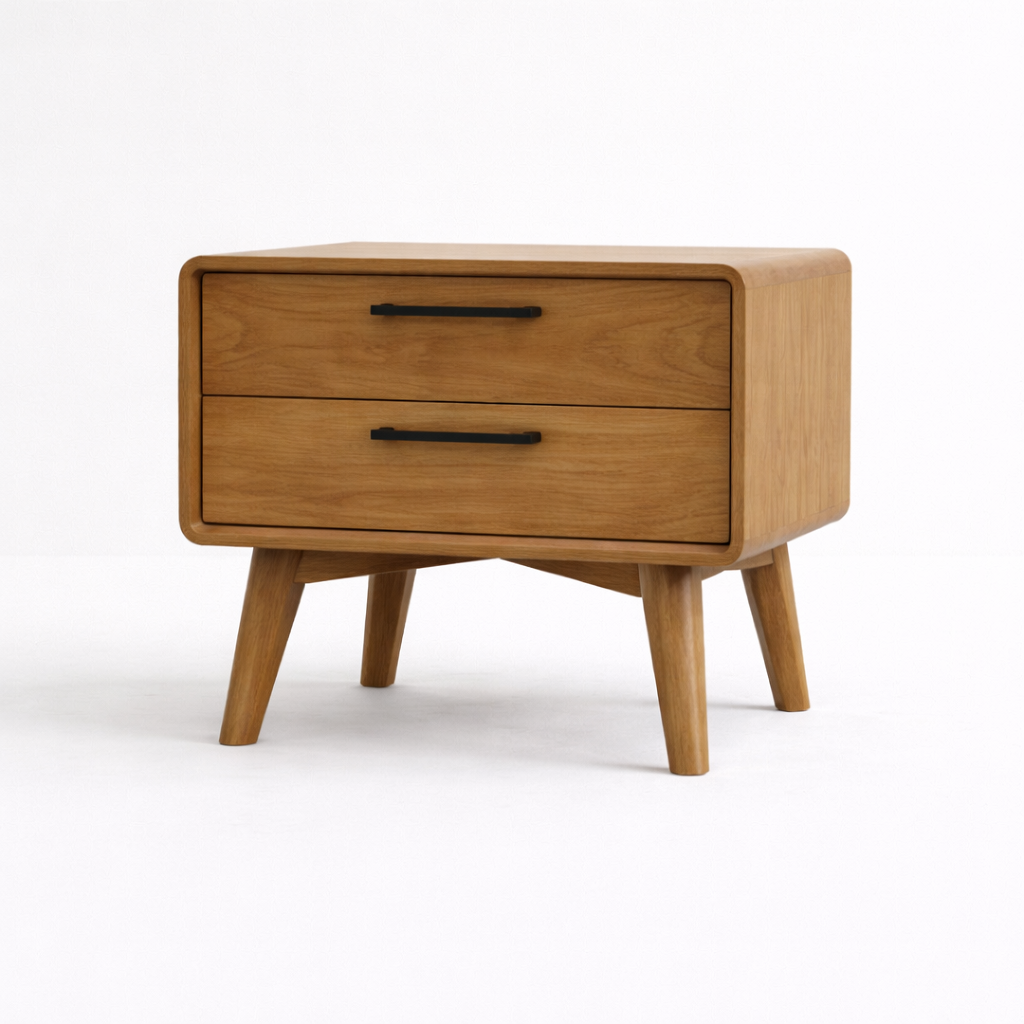 Mid-Century Duo Bedside Tables