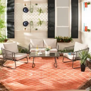 4 Piece Outdoor Rope Sofa Set